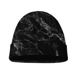 Black White Smoke Marble Print Beanie