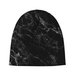 Black White Smoke Marble Print Beanie