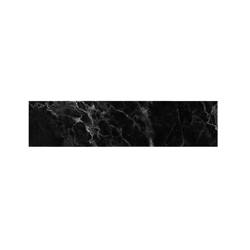 Black White Smoke Marble Print Bed Runner