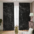 Black White Smoke Marble Print Dimout Pencil Pleat Curtains