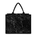 Black White Smoke Marble Print Canvas Tote Bag
