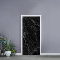 Black White Smoke Marble Print Door Sticker