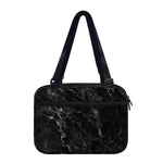 Black White Smoke Marble Print Double Strap Bible Bag