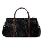 Black White Smoke Marble Print Duffle Bag