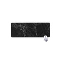 Black White Smoke Marble Print Extended Mouse Pad