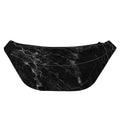 Black White Smoke Marble Print Fanny Pack