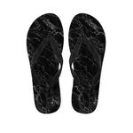Black White Smoke Marble Print Flip Flops