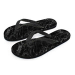 Black White Smoke Marble Print Flip Flops