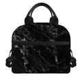 Black White Smoke Marble Print Insulated Lunch Bag