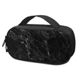 Black White Smoke Marble Print Portable Cooler Travel Case