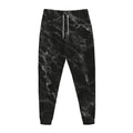 Black White Smoke Marble Print Jogger Pants