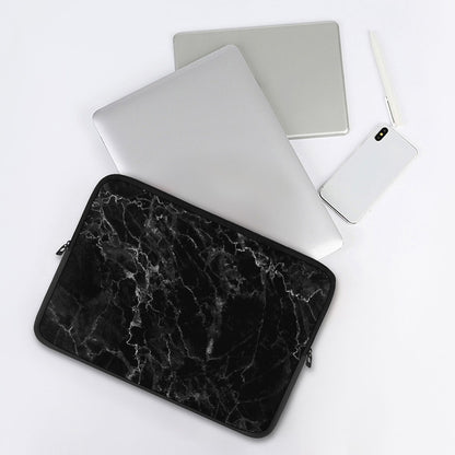Black White Smoke Marble Print Laptop Sleeve