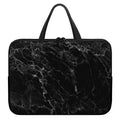Black White Smoke Marble Print Laptop Sleeve With Handle