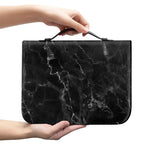 Black White Smoke Marble Print Leather Bible Cover