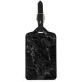 Black White Smoke Marble Print Luggage Tag