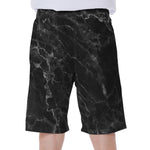 Black White Smoke Marble Print Men's Beach Shorts