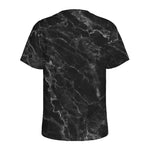 Black White Smoke Marble Print Men's Sports T-Shirt