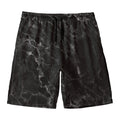 Black White Smoke Marble Print Men's Swim Trunks