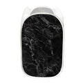 Black White Smoke Marble Print Mesh Laundry Hamper