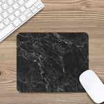 Black White Smoke Marble Print Mouse Pad