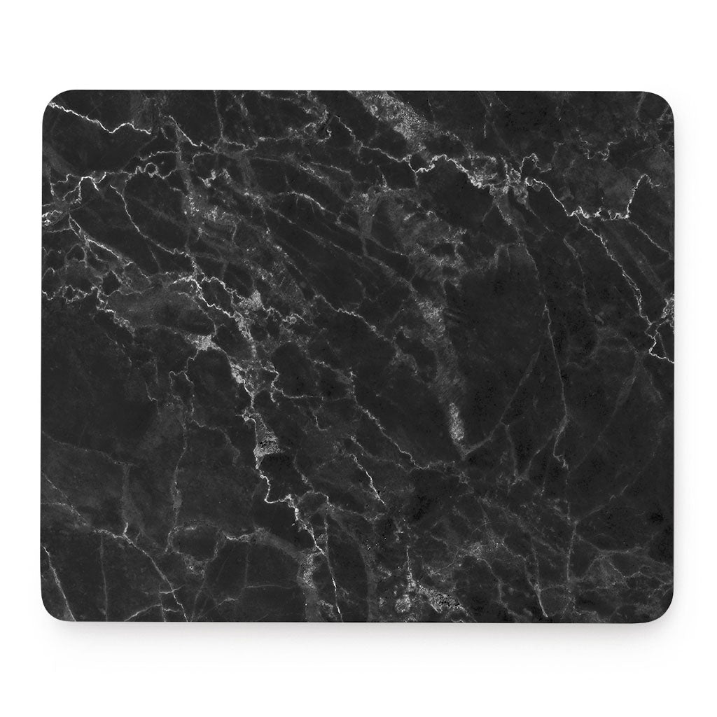 Black White Smoke Marble Print Mouse Pad