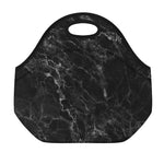 Black White Smoke Marble Print Neoprene Lunch Bag