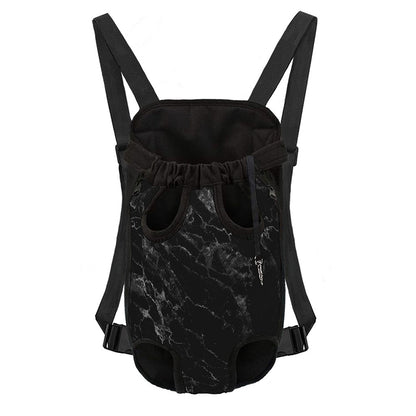 Black White Smoke Marble Print Pet Carrier Backpack
