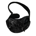 Black White Smoke Marble Print Pet Sling Carrier