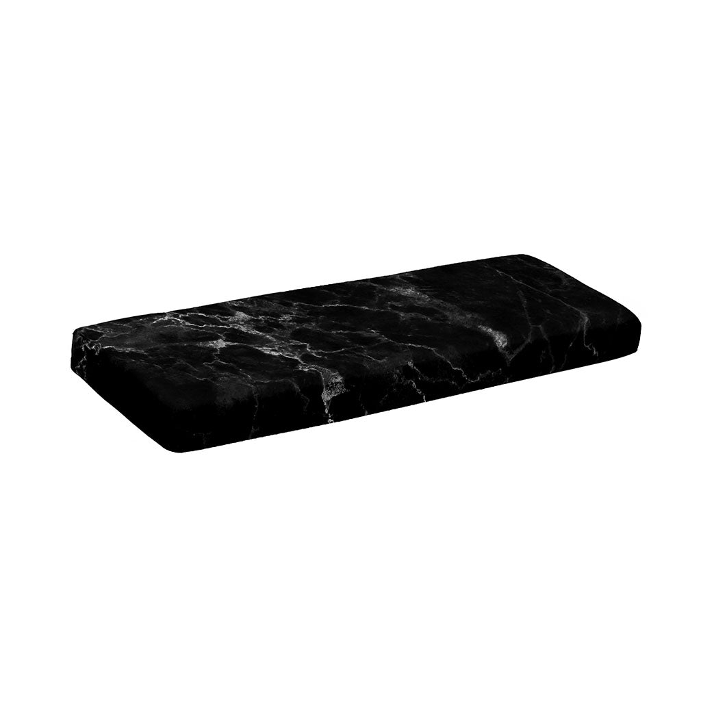 Black White Smoke Marble Print Piano Keyboard Cover