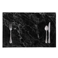 Black White Smoke Marble Print Placemat