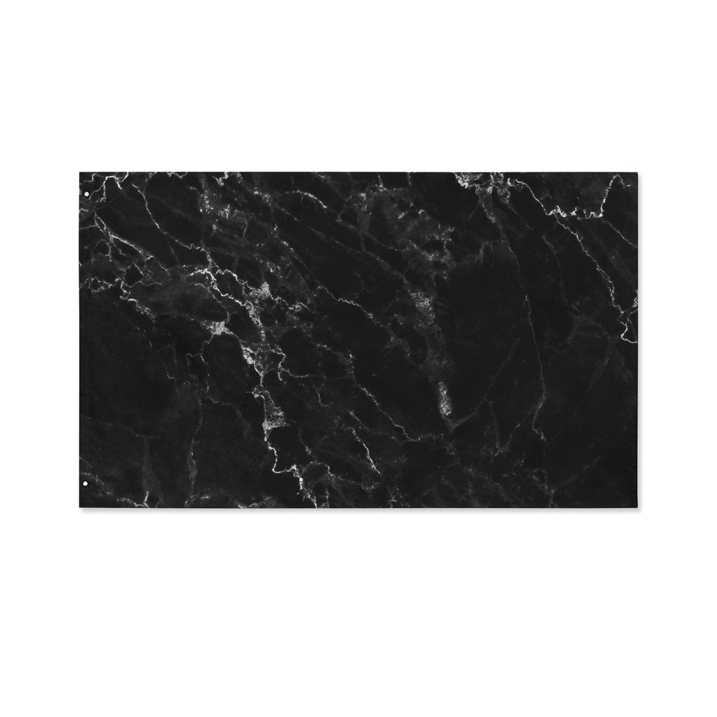 Black White Smoke Marble Print Polyester Flag