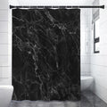 Black White Smoke Marble Print Premium Shower Curtain