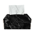 Black White Smoke Marble Print Rectangle Tissue Box Cover