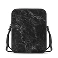 Black White Smoke Marble Print Rectangular Crossbody Bag