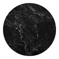 Black White Smoke Marble Print Round Blanket