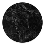 Black White Smoke Marble Print Round Floor Mat