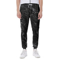 Black White Smoke Marble Print Joggers