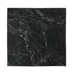 Black White Smoke Marble Print Silk Bandana