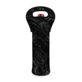 Black White Smoke Marble Print Single Neoprene Wine Tote