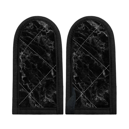 Black White Smoke Marble Print Skillet Handle Cover