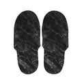 Black White Smoke Marble Print Slippers