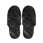 Black White Smoke Marble Print Slippers