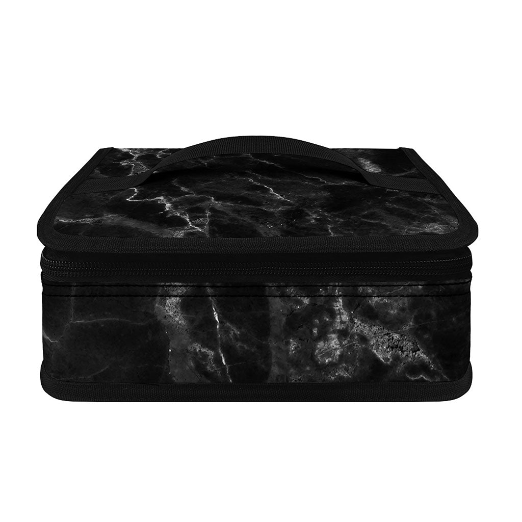 Black White Smoke Marble Print Small Lunch Bag