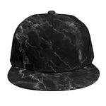 Black White Smoke Marble Print Snapback Cap