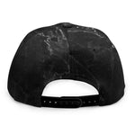 Black White Smoke Marble Print Snapback Cap