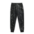 Black White Smoke Marble Print Sweatpants