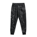 Black White Smoke Marble Print Sweatpants
