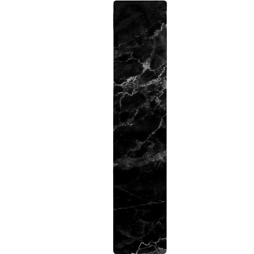 Black White Smoke Marble Print Table Runner