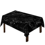Black White Smoke Marble Print Tablecloth