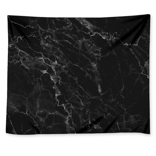 Black White Smoke Marble Print Tapestry